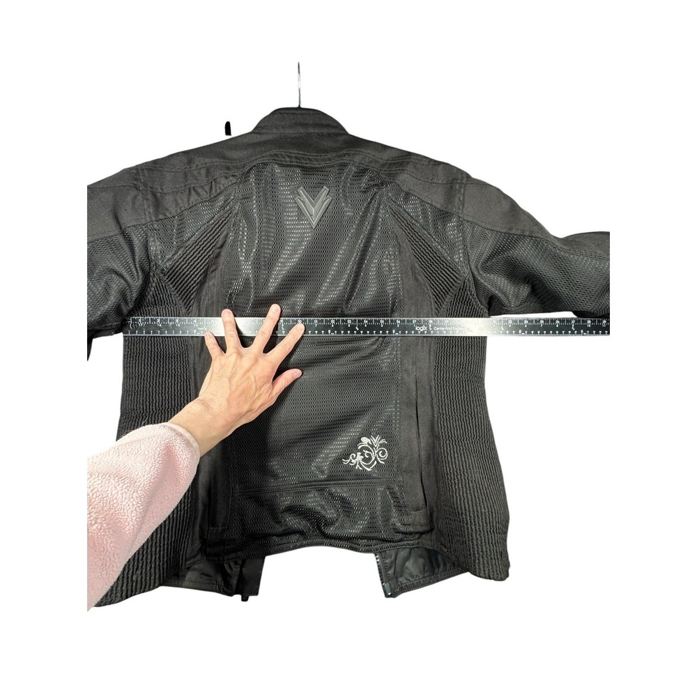 Frank Thomas Lady Racer Motorcycle Jacket Womens Mesh Armored Riding Jacket LL - Picture 8 of 16